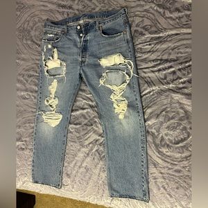 ripped levi jeans 38x30